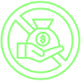 MyArabisc icon representing no hidden fees for custom print-on-demand products